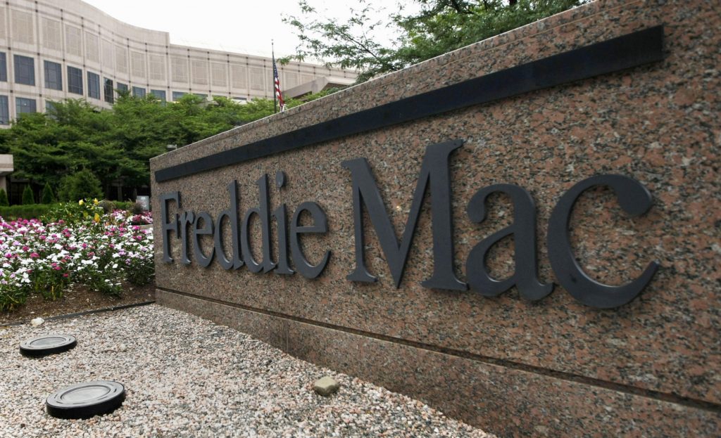 FILE - In this July 13, 2008, file photo, shows the Freddie Mac headquarters in McLean, Va. Freddie Mac reports financial results on Tuesday, May 3, 2016. (AP Photo/Pablo Martinez Monsivais, File)
